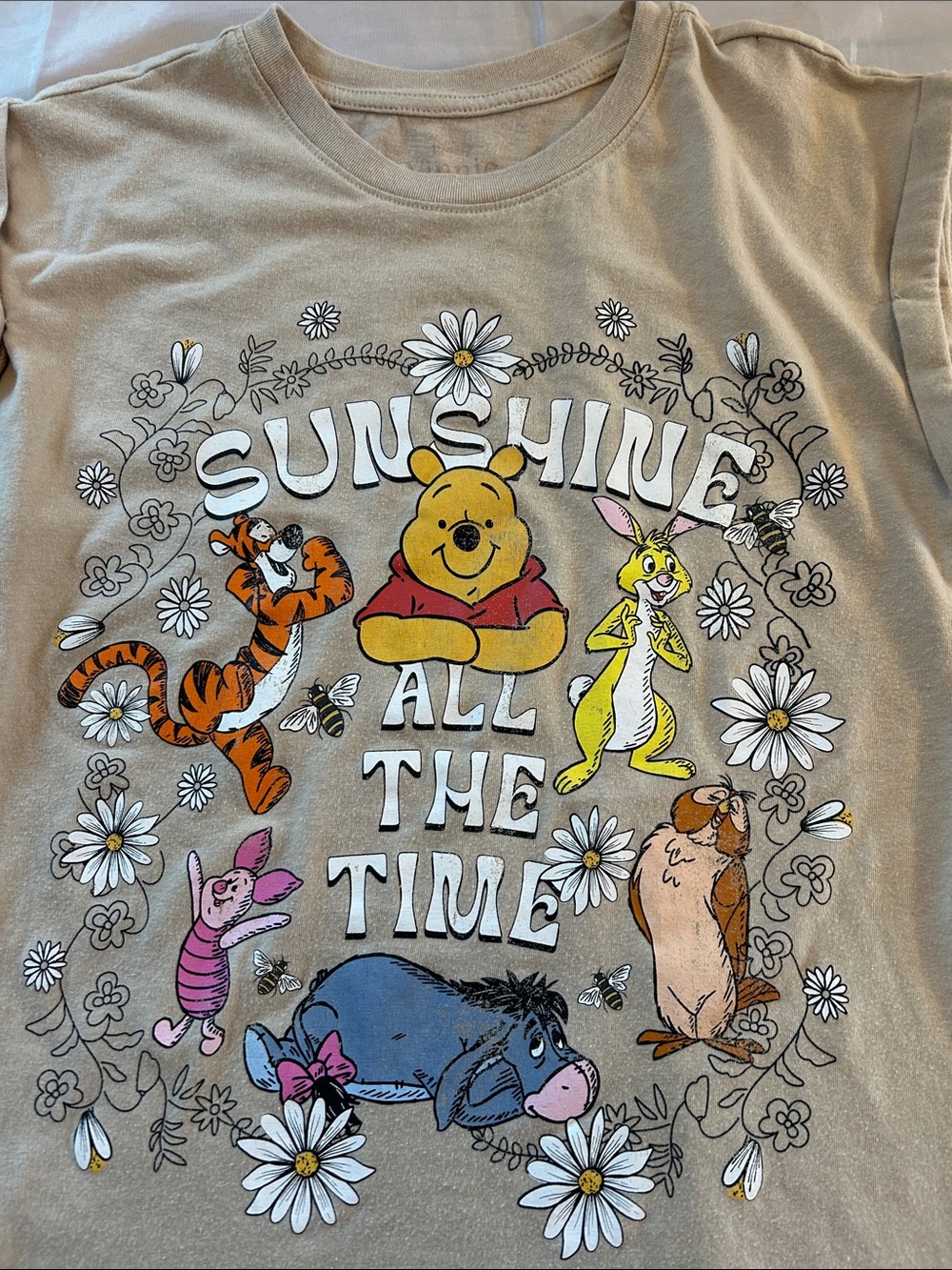 Disney Tan Winnie the Pooh 'Sunshine All The Time' Muscle Tee - Picture 3 of 6